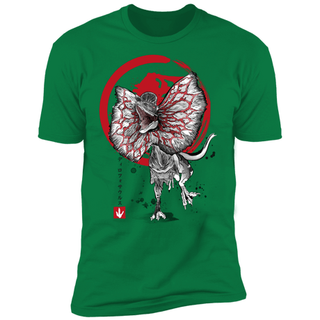 T-Shirts Kelly Green / S Dilophosaurus sumi-e Men's Premium T-Shirt