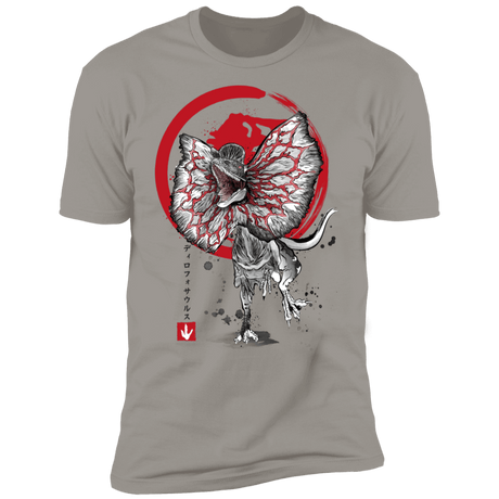 T-Shirts Light Grey / S Dilophosaurus sumi-e Men's Premium T-Shirt