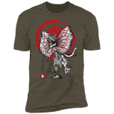 T-Shirts Military Green / S Dilophosaurus sumi-e Men's Premium T-Shirt