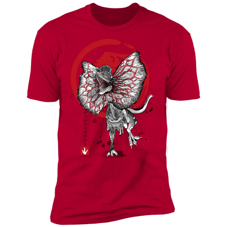 T-Shirts Red / S Dilophosaurus sumi-e Men's Premium T-Shirt