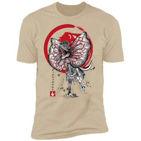 T-Shirts Sand / S Dilophosaurus sumi-e Men's Premium T-Shirt
