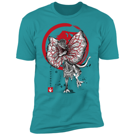 T-Shirts Tahiti Blue / S Dilophosaurus sumi-e Men's Premium T-Shirt