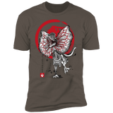 T-Shirts Warm Grey / S Dilophosaurus sumi-e Men's Premium T-Shirt