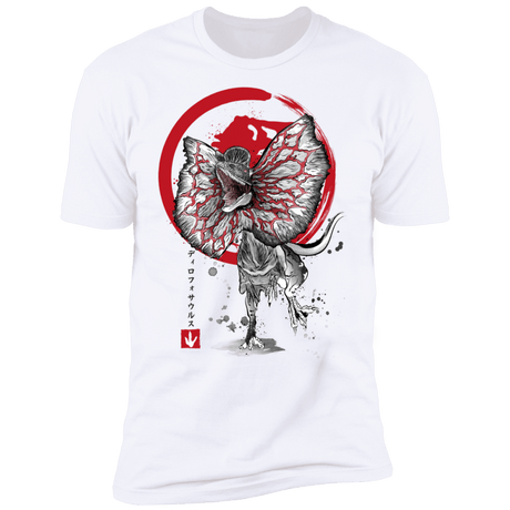 T-Shirts White / S Dilophosaurus sumi-e Men's Premium T-Shirt