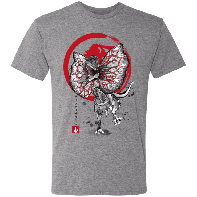 T-Shirts Premium Heather / S Dilophosaurus sumi-e Men's Triblend T-Shirt