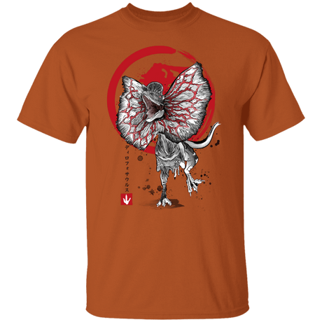 T-Shirts Texas Orange / S Dilophosaurus sumi-e T-Shirt