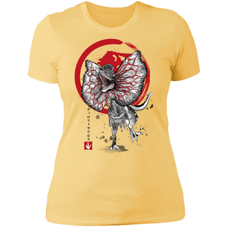 T-Shirts Banana Cream/ / S Dilophosaurus sumi-e Women's Premium T-Shirt