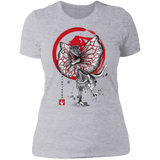 T-Shirts Heather Grey / S Dilophosaurus sumi-e Women's Premium T-Shirt