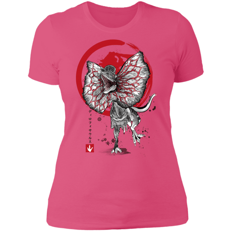 T-Shirts Hot Pink / S Dilophosaurus sumi-e Women's Premium T-Shirt