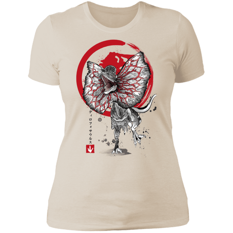 T-Shirts Ivory/ / S Dilophosaurus sumi-e Women's Premium T-Shirt