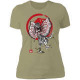 T-Shirts Light Olive / S Dilophosaurus sumi-e Women's Premium T-Shirt