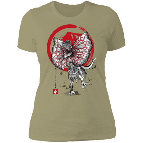 T-Shirts Light Olive / S Dilophosaurus sumi-e Women's Premium T-Shirt