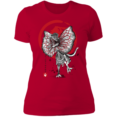 T-Shirts Red / S Dilophosaurus sumi-e Women's Premium T-Shirt