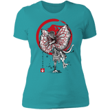 T-Shirts Tahiti Blue / S Dilophosaurus sumi-e Women's Premium T-Shirt