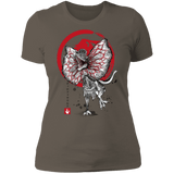 T-Shirts Warm Grey / S Dilophosaurus sumi-e Women's Premium T-Shirt