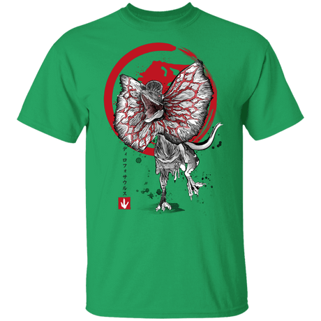 T-Shirts Irish Green / YXS Dilophosaurus sumi-e Youth T-Shirt