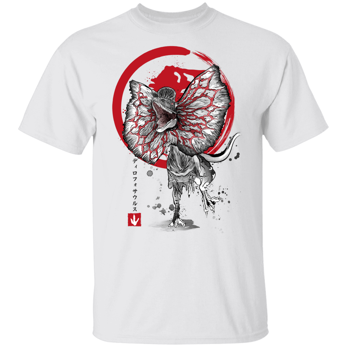 T-Shirts White / YXS Dilophosaurus sumi-e Youth T-Shirt