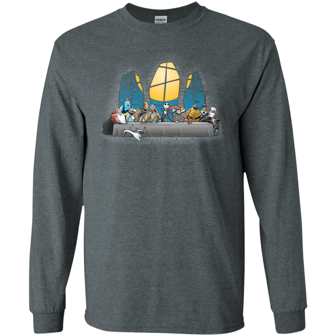 T-Shirts Dark Heather / S Dinner Before Christmas Men's Long Sleeve T-Shirt