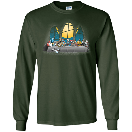 T-Shirts Forest Green / S Dinner Before Christmas Men's Long Sleeve T-Shirt