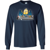 T-Shirts Navy / S Dinner Before Christmas Men's Long Sleeve T-Shirt