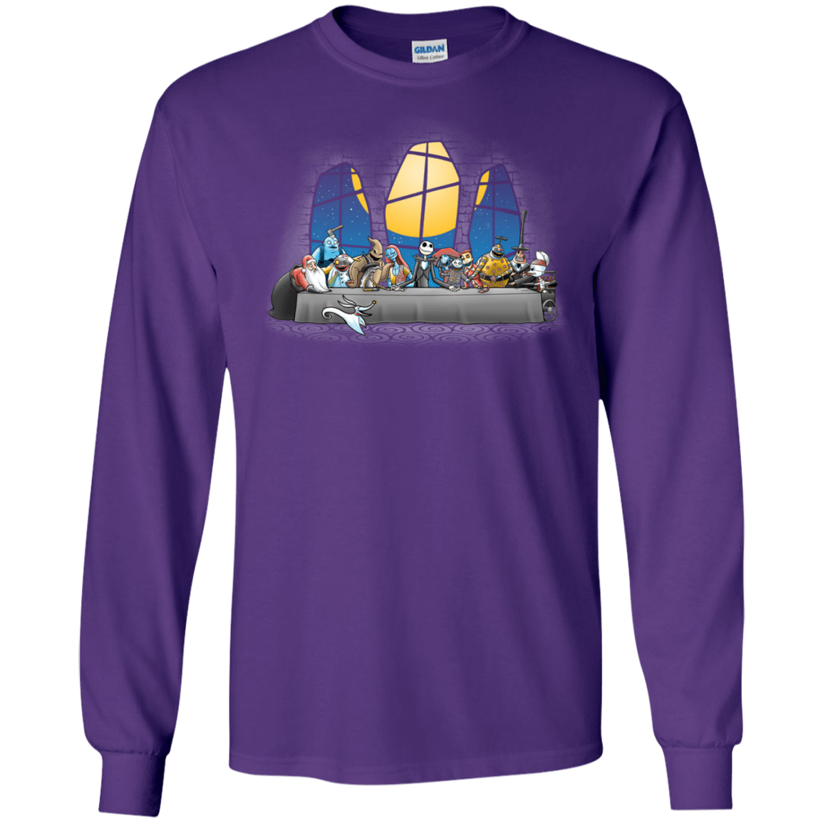 T-Shirts Purple / S Dinner Before Christmas Men's Long Sleeve T-Shirt