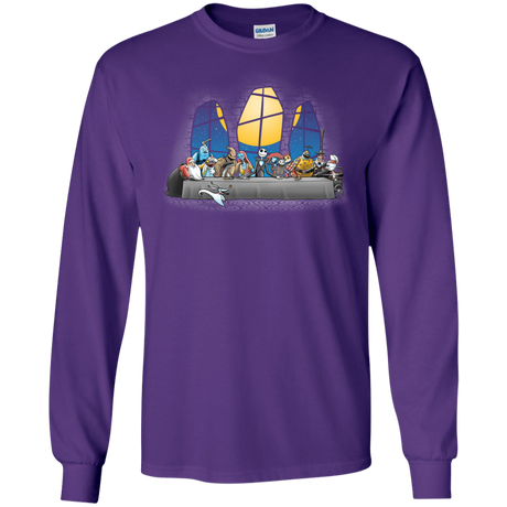 T-Shirts Purple / S Dinner Before Christmas Men's Long Sleeve T-Shirt