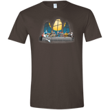 T-Shirts Dark Chocolate / S Dinner Before Christmas Men's Semi-Fitted Softstyle