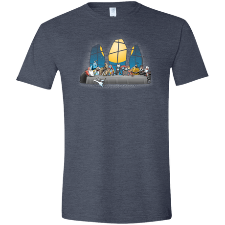 T-Shirts Heather Navy / S Dinner Before Christmas Men's Semi-Fitted Softstyle