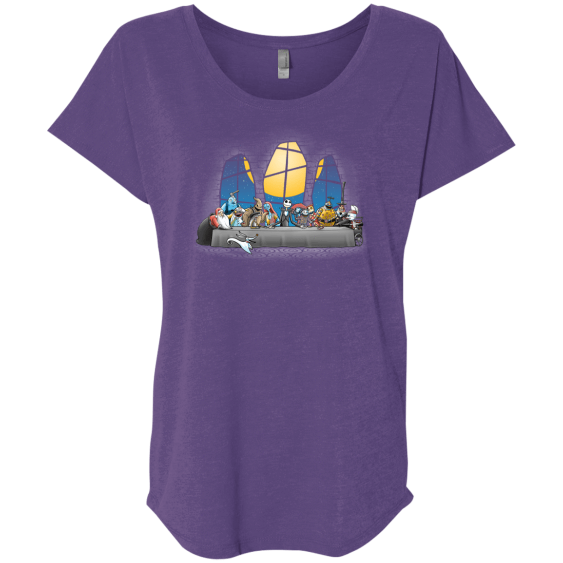 T-Shirts Purple Rush / X-Small Dinner Before Christmas Triblend Dolman Sleeve