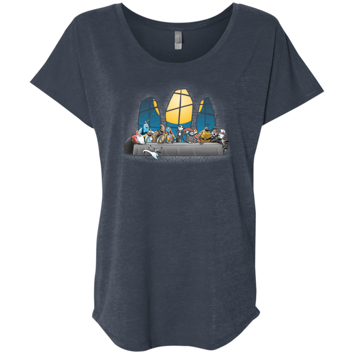 T-Shirts Vintage Navy / X-Small Dinner Before Christmas Triblend Dolman Sleeve