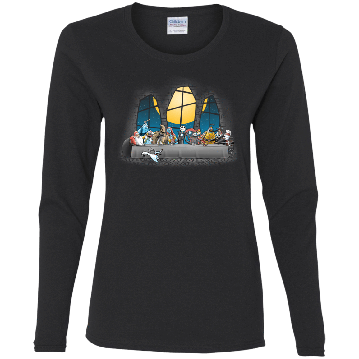 T-Shirts Black / S Dinner Before Christmas Women's Long Sleeve T-Shirt