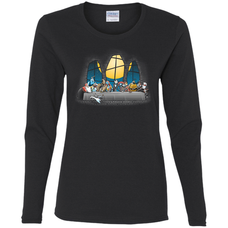 T-Shirts Black / S Dinner Before Christmas Women's Long Sleeve T-Shirt