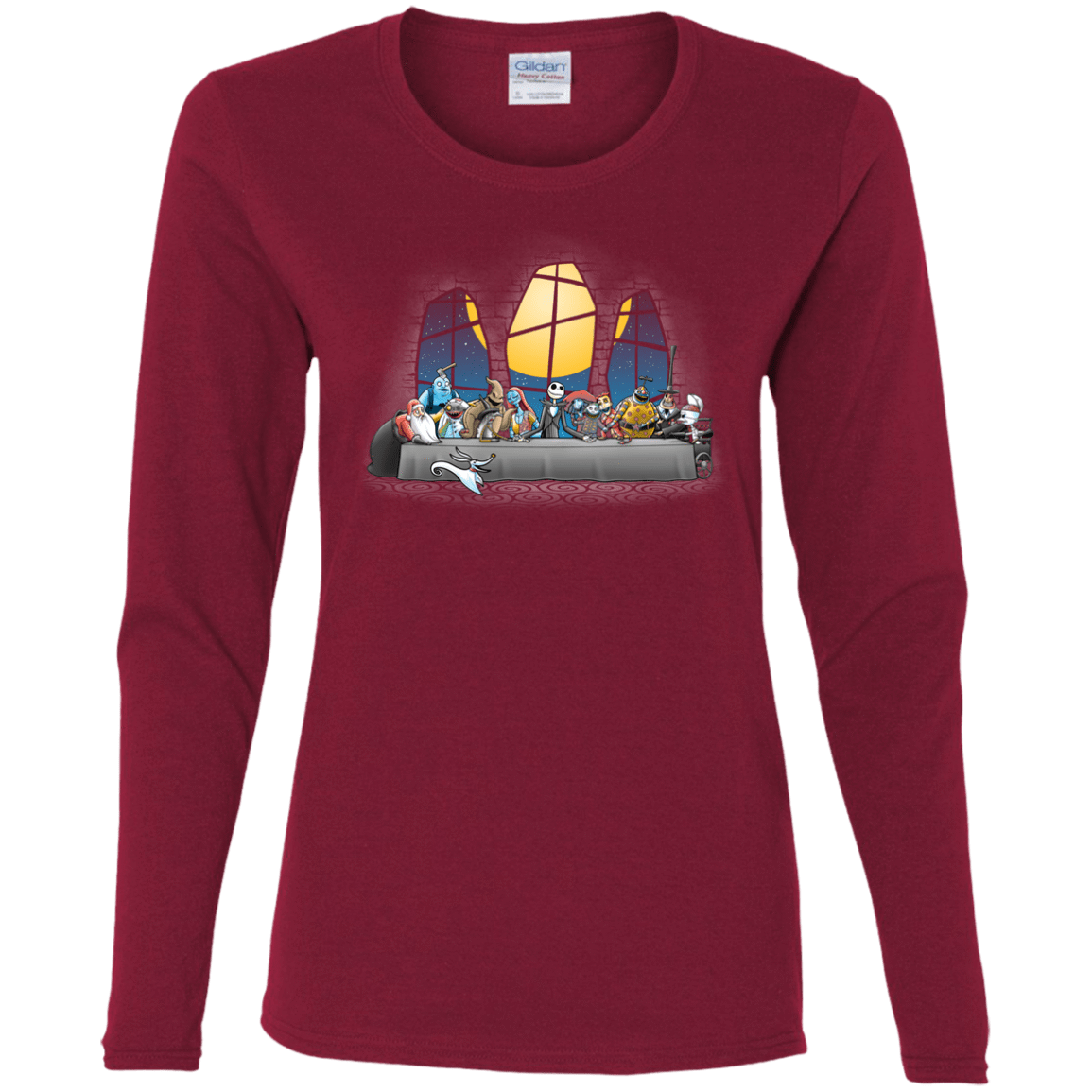 T-Shirts Cardinal / S Dinner Before Christmas Women's Long Sleeve T-Shirt