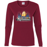 T-Shirts Cardinal / S Dinner Before Christmas Women's Long Sleeve T-Shirt