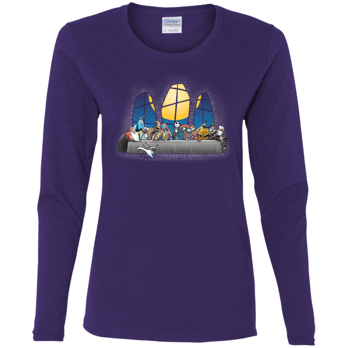 T-Shirts Purple / S Dinner Before Christmas Women's Long Sleeve T-Shirt