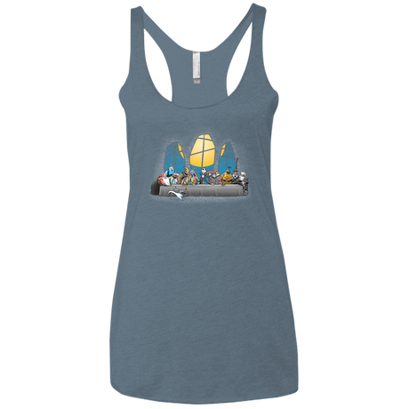 T-Shirts Indigo / X-Small Dinner Before Christmas Women's Triblend Racerback Tank