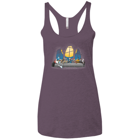 T-Shirts Vintage Purple / X-Small Dinner Before Christmas Women's Triblend Racerback Tank