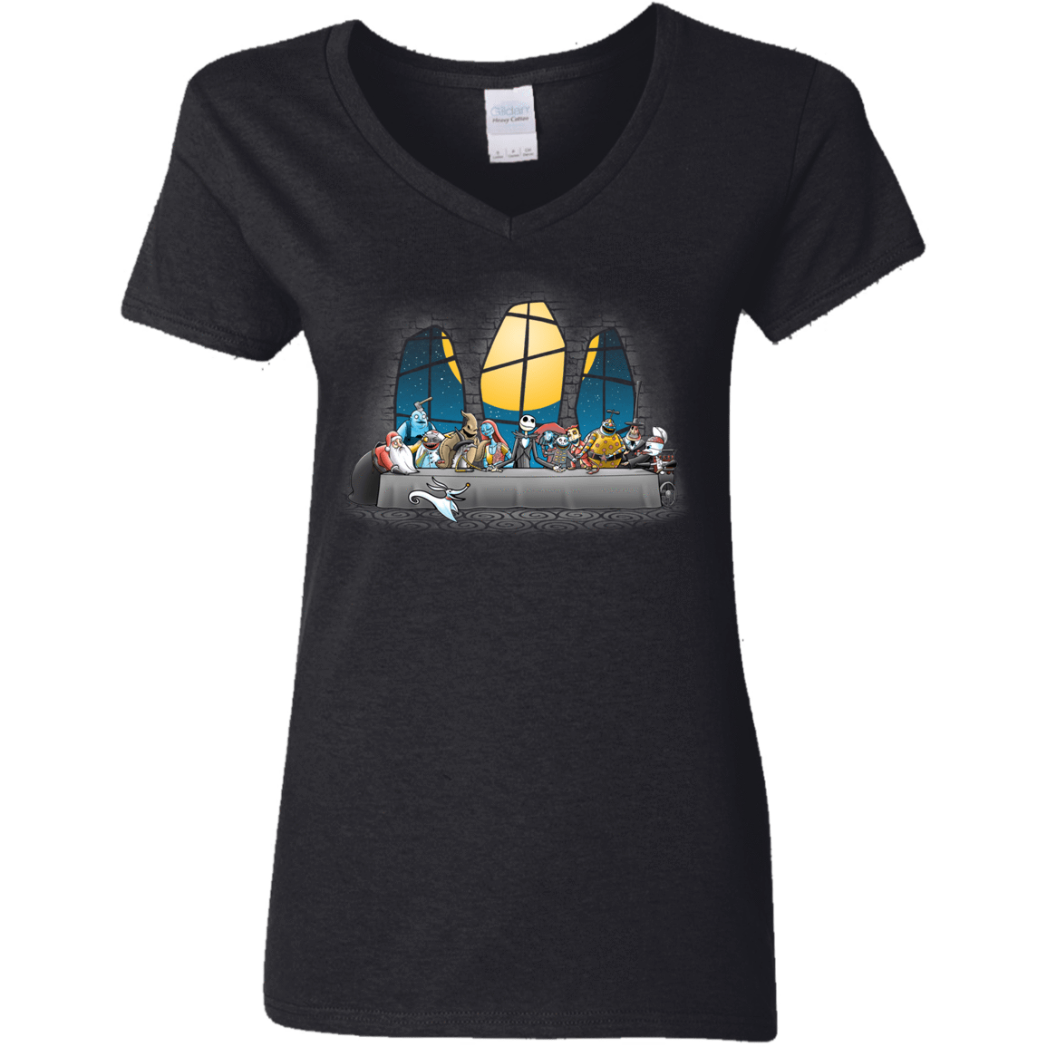 T-Shirts Black / S Dinner Before Christmas Women's V-Neck T-Shirt