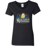 T-Shirts Black / S Dinner Before Christmas Women's V-Neck T-Shirt