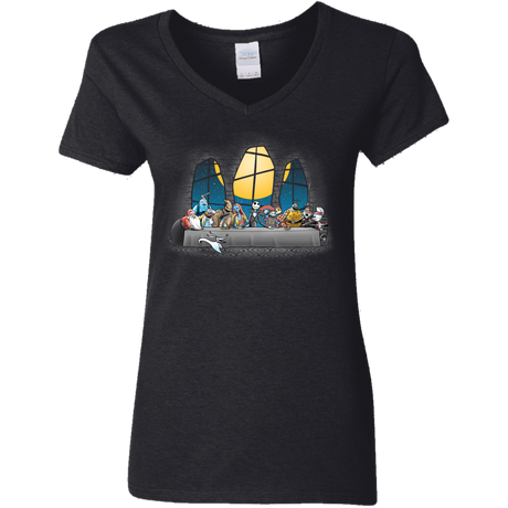 T-Shirts Black / S Dinner Before Christmas Women's V-Neck T-Shirt