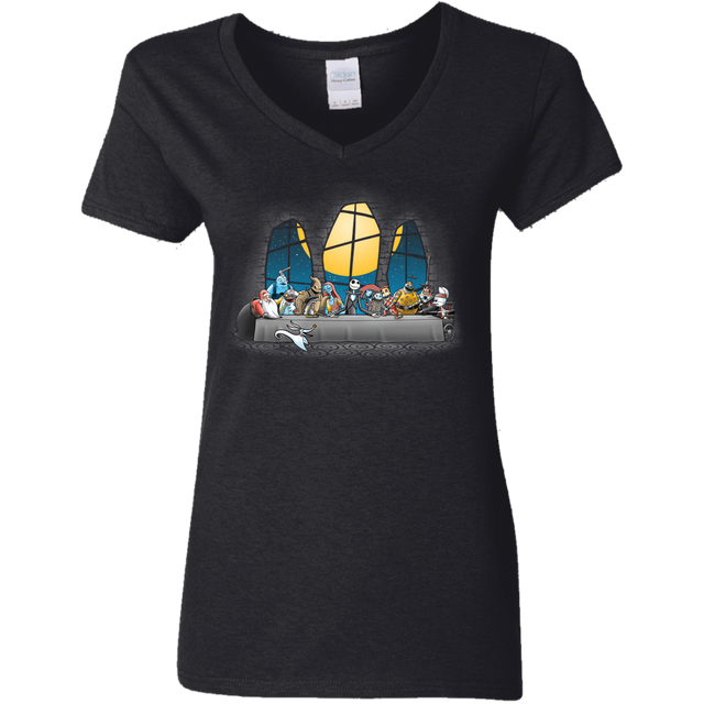 T-Shirts Black / S Dinner Before Christmas Women's V-Neck T-Shirt