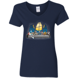 T-Shirts Navy / S Dinner Before Christmas Women's V-Neck T-Shirt