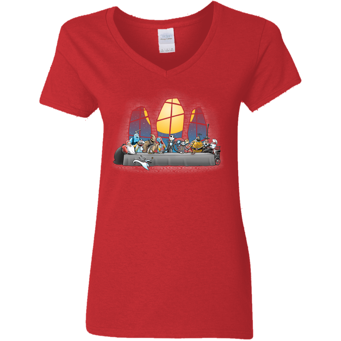 T-Shirts Red / S Dinner Before Christmas Women's V-Neck T-Shirt