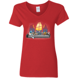 T-Shirts Red / S Dinner Before Christmas Women's V-Neck T-Shirt