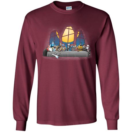 T-Shirts Maroon / YS Dinner Before Christmas Youth Long Sleeve T-Shirt