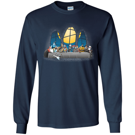T-Shirts Navy / YS Dinner Before Christmas Youth Long Sleeve T-Shirt