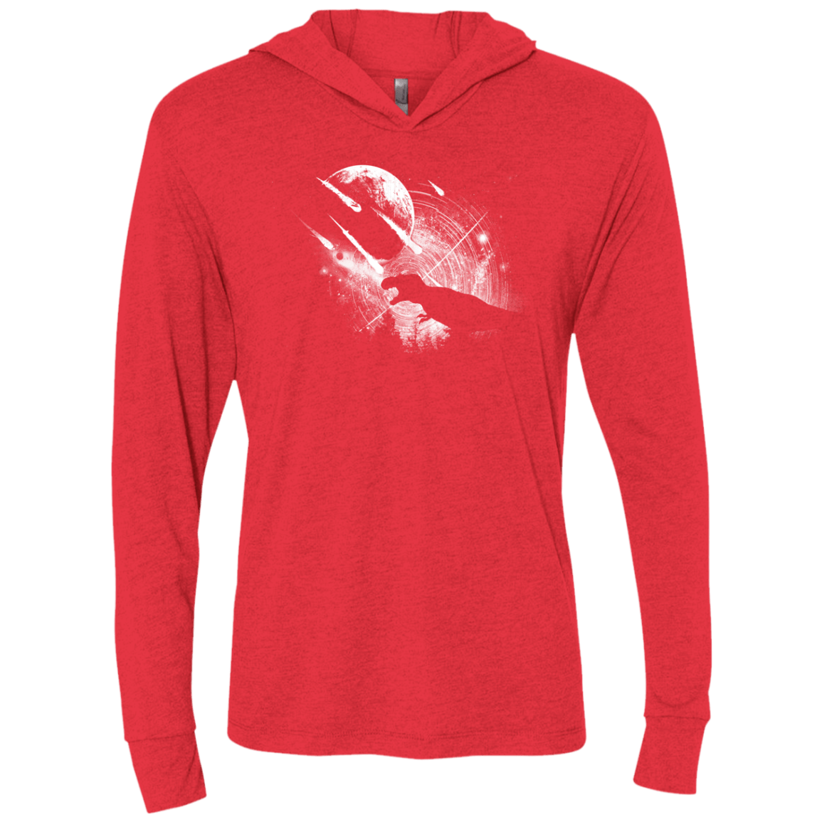 T-Shirts Vintage Red / X-Small Dino death Triblend Long Sleeve Hoodie Tee