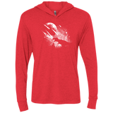 T-Shirts Vintage Red / X-Small Dino death Triblend Long Sleeve Hoodie Tee