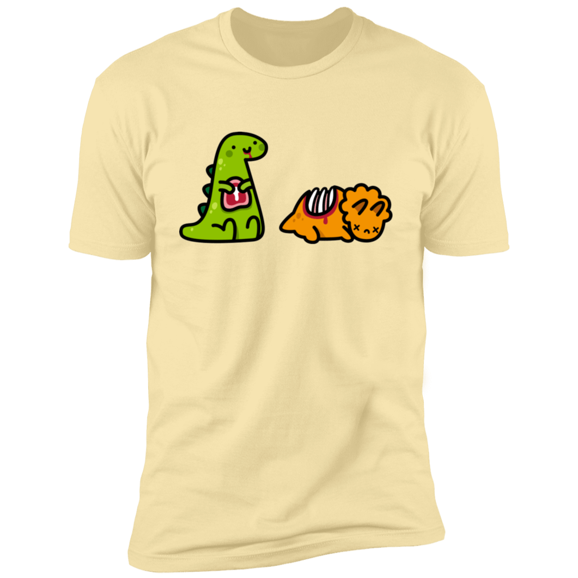 T-Shirts Banana Cream / S Dino Steak Men's Premium T-Shirt