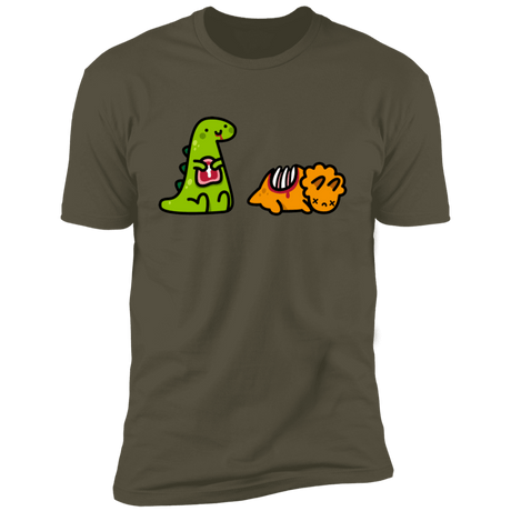 T-Shirts Military Green / S Dino Steak Men's Premium T-Shirt